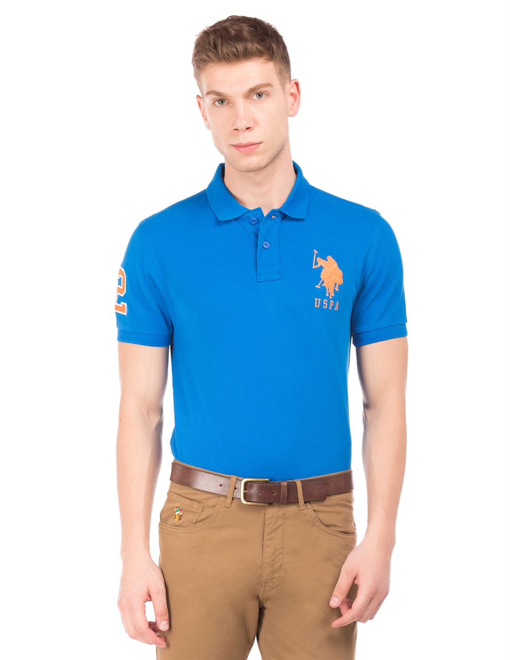 U.S. Polo Assn. Men Casual Wear Blue T-Shirt